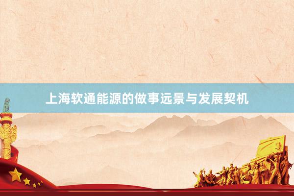 上海软通能源的做事远景与发展契机