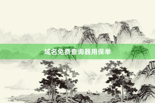 域名免费查询器用保举